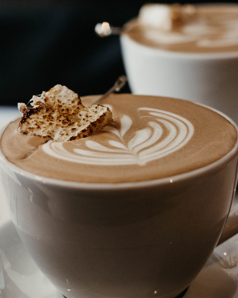 Coffee mug filled with coffee