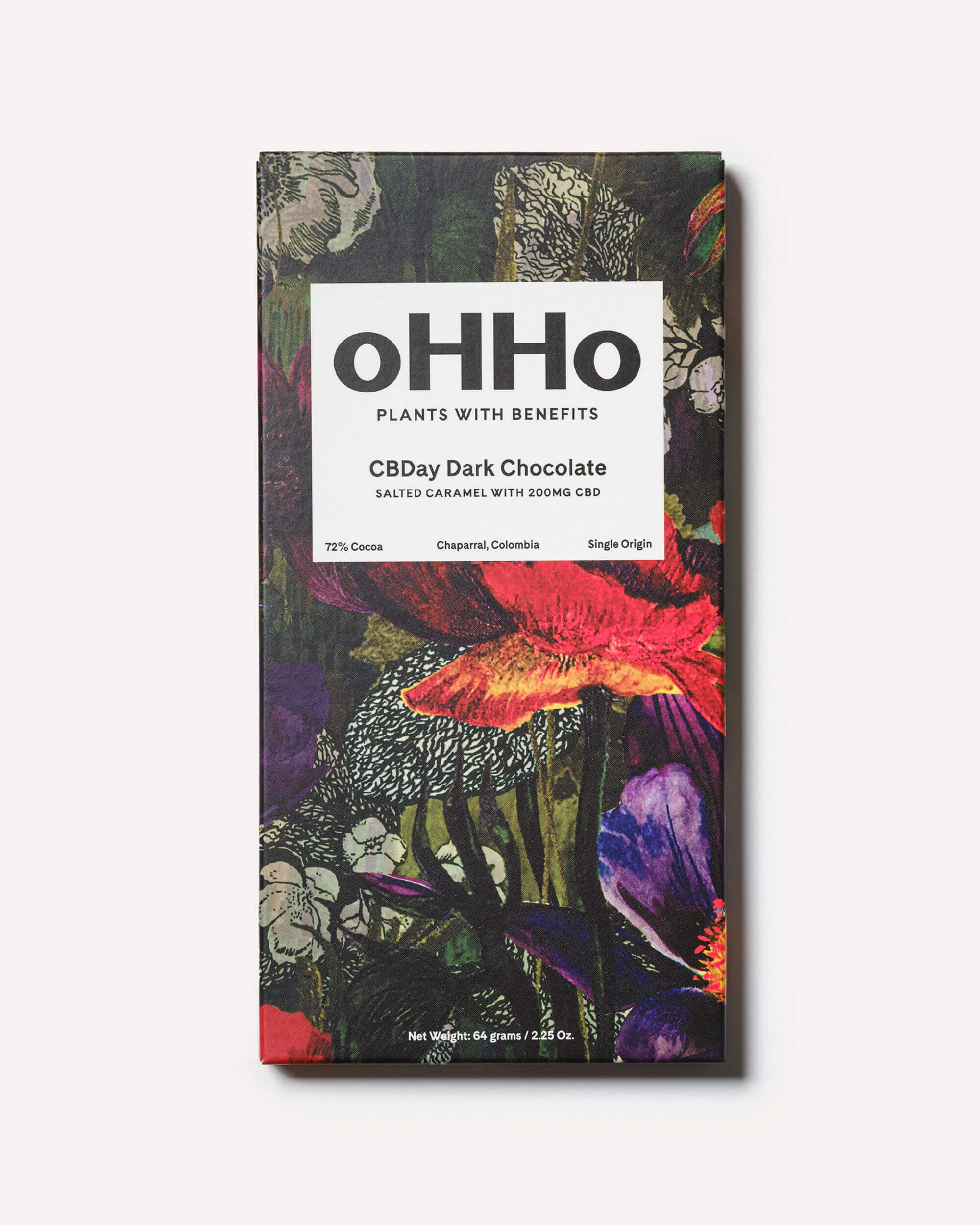 CBDay Dark Chocolate floral packaging