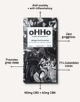 CBNight Dark chocolate bar with descriptive text