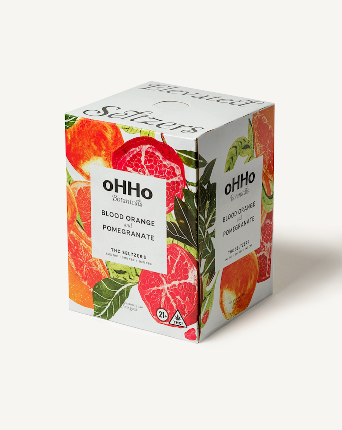 Blood Orange and Pomegranate Seltzer