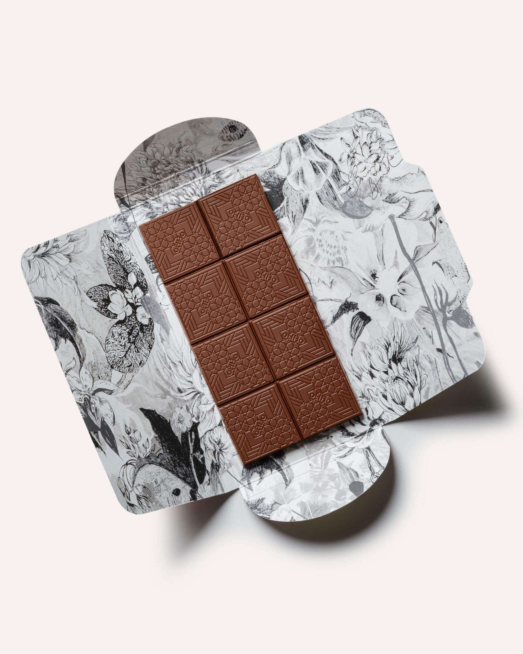 CBDay Milk Chocolate floral packaging open