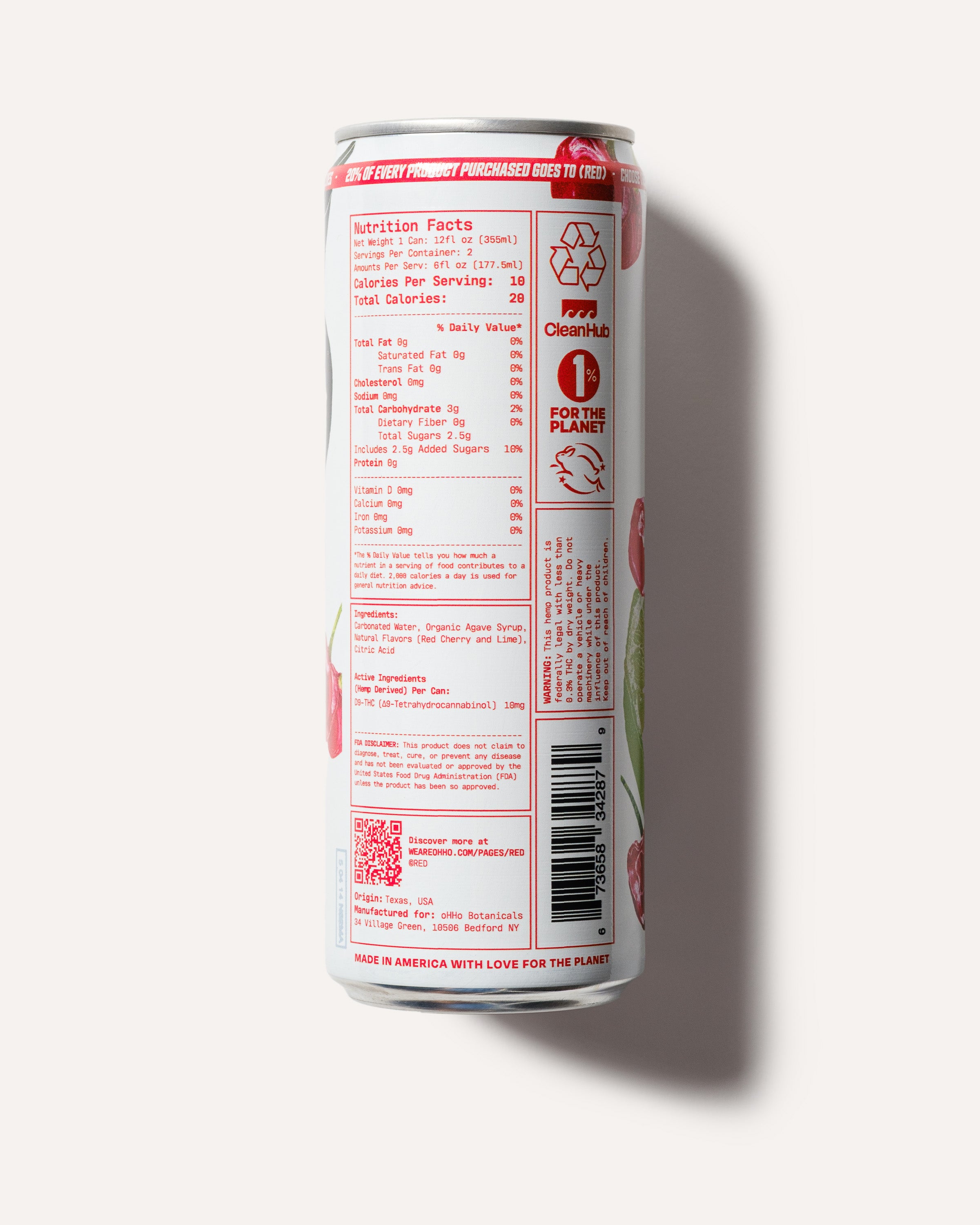 RED) Cherry Lime THC Seltzer | 20% to (RED) – oHHo