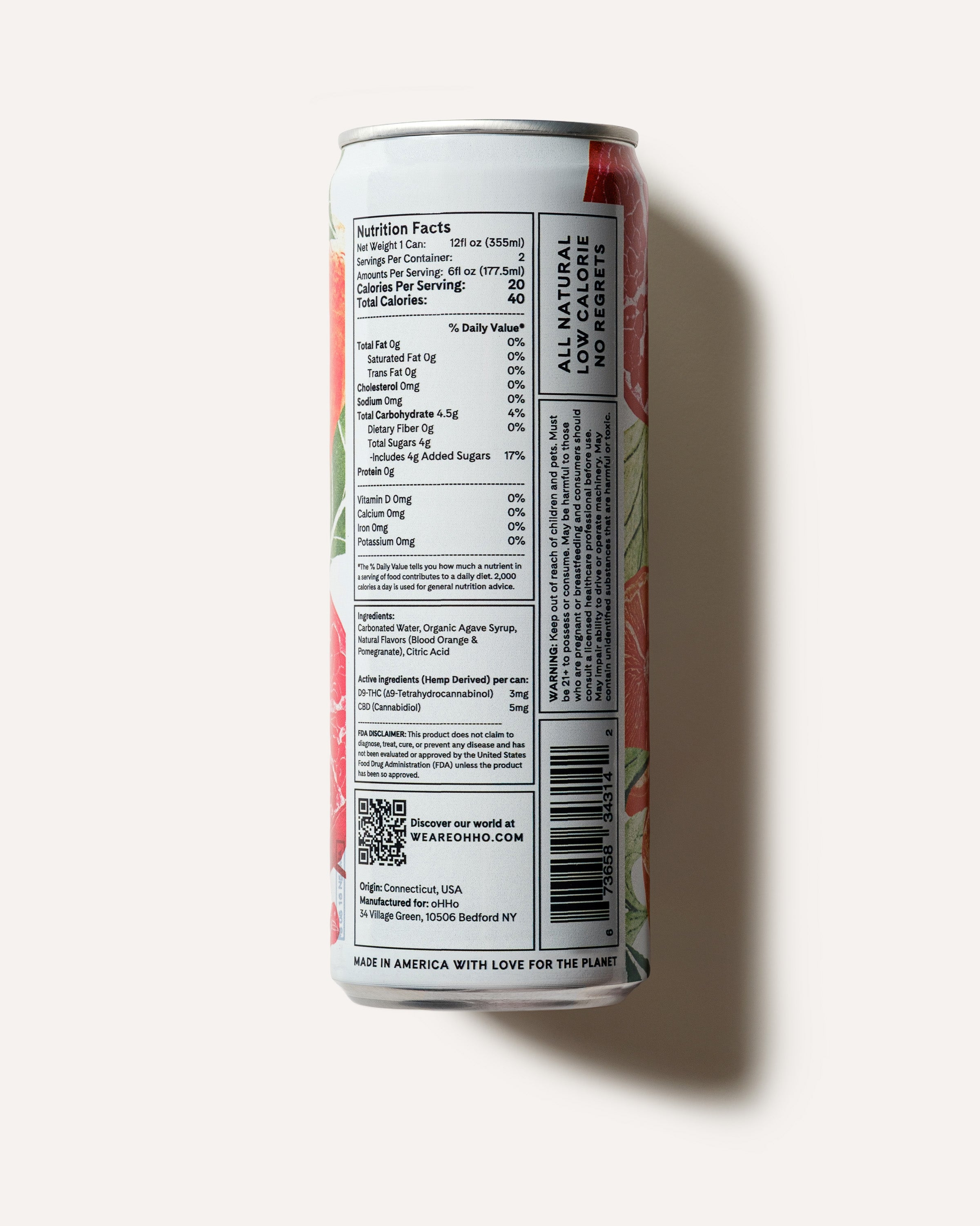 Blood Orange and Pomegranate Seltzer