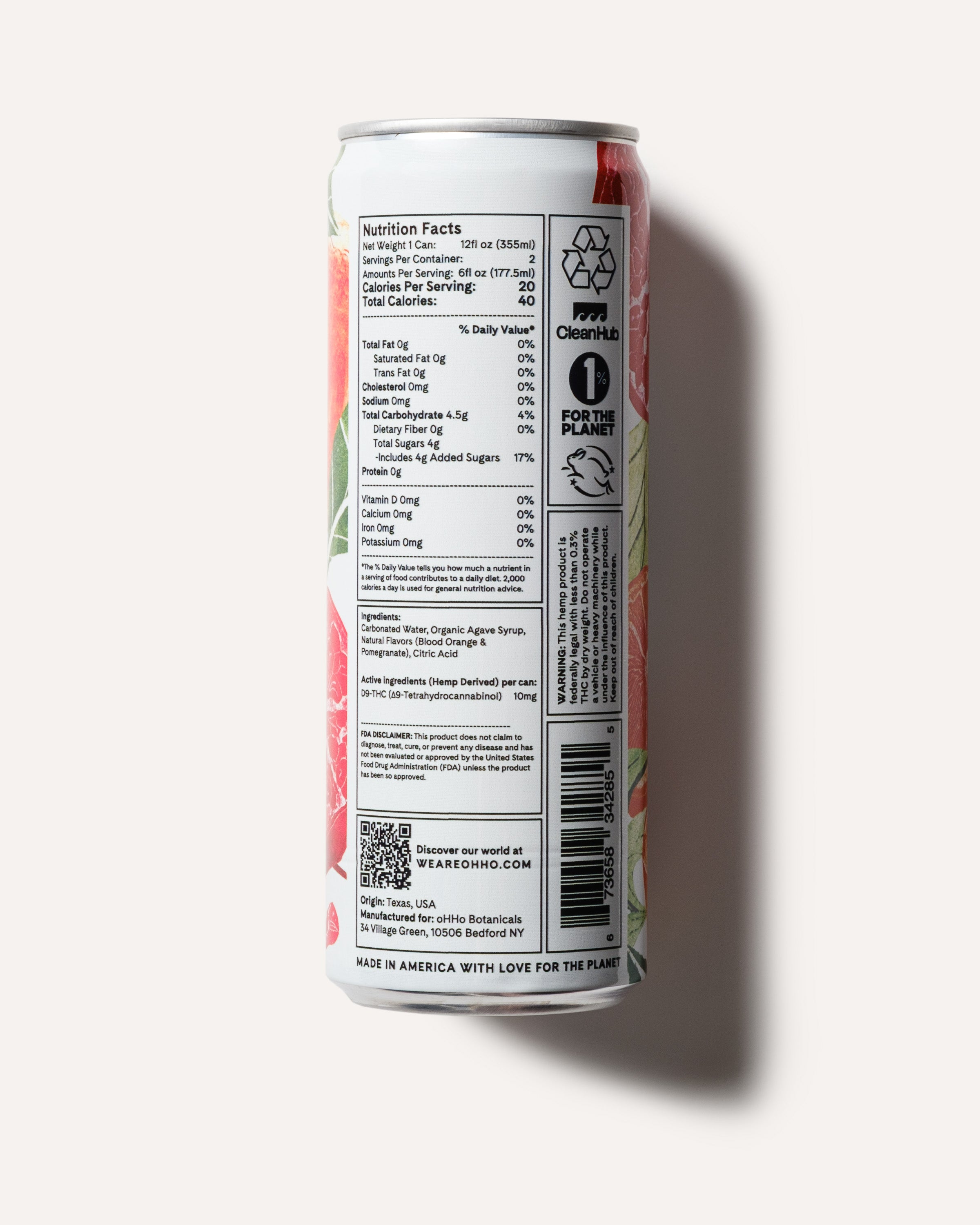 Blood Orange and Pomegranate Seltzer
