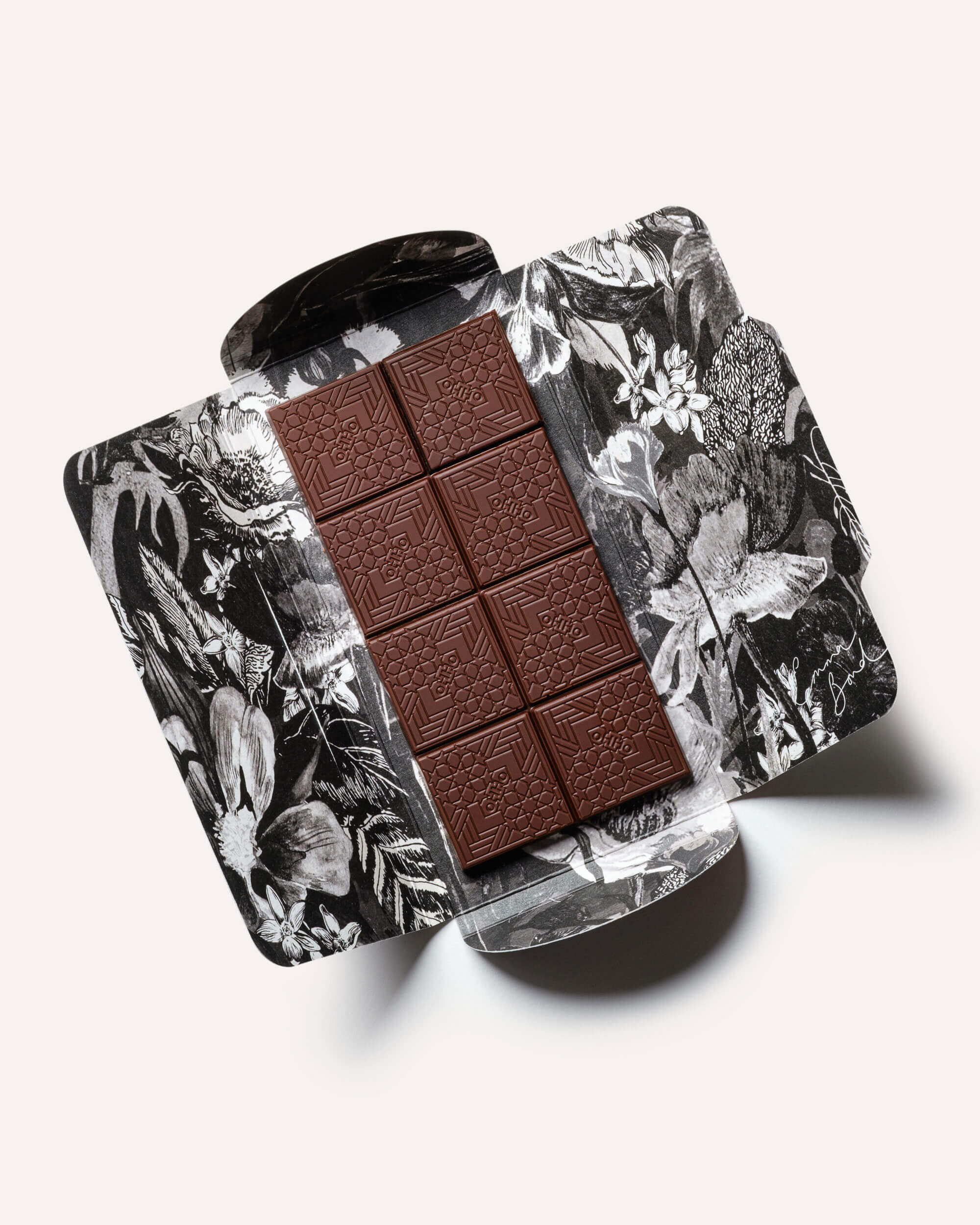 CBDay Dark Chocolate floral packaging open