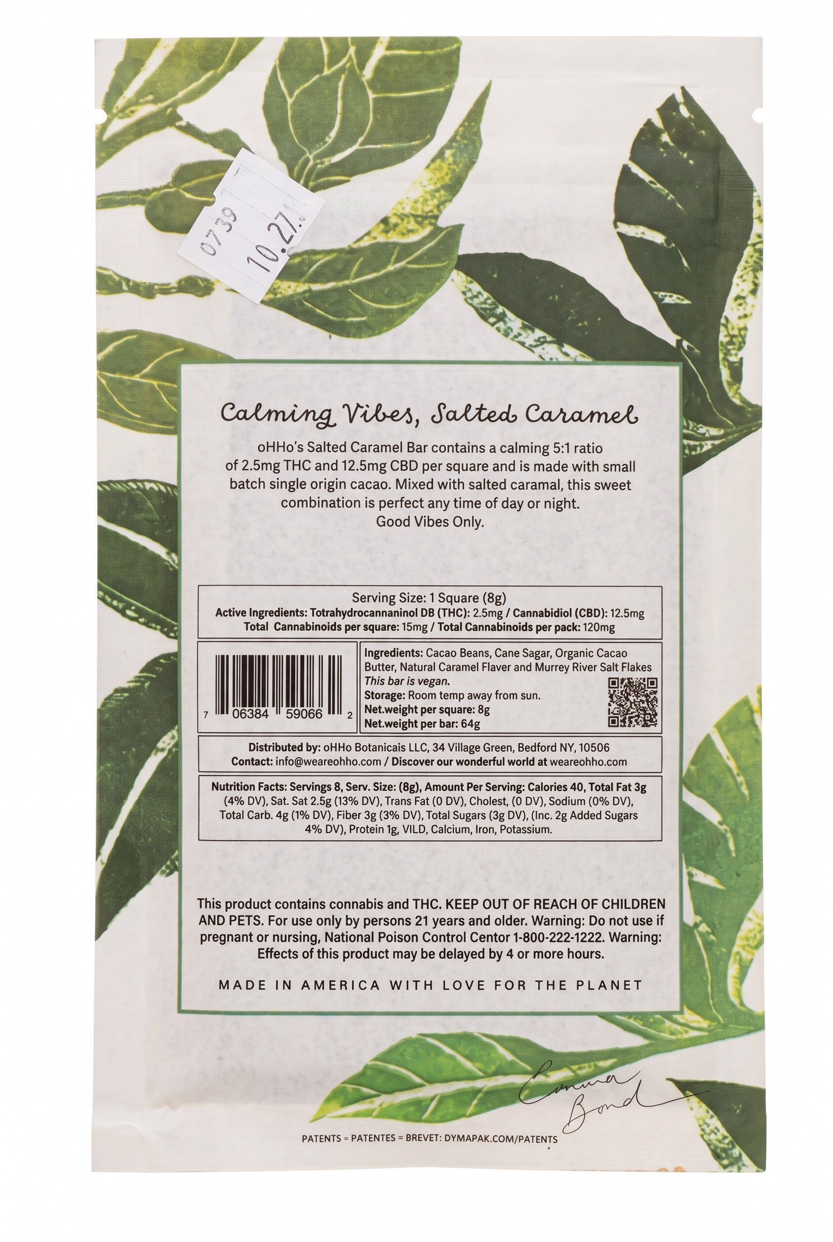 Salted Caramel D9 THC Dark Chocolate | Mood Lift – oHHo